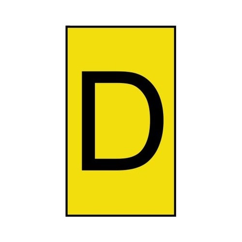 ケーブルマーカー 黄色地に黒 なし 1袋