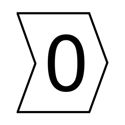 ケーブルマーカー 白地に黒 なし 1袋(