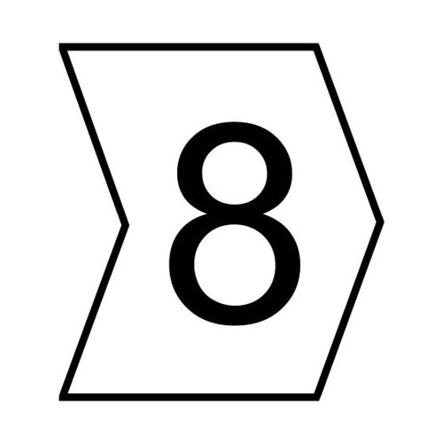 ケーブルマーカー 白地に黒 なし 1袋(