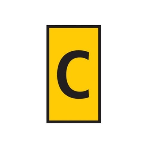 ケーブルマーカークリップ 黄 1袋(10