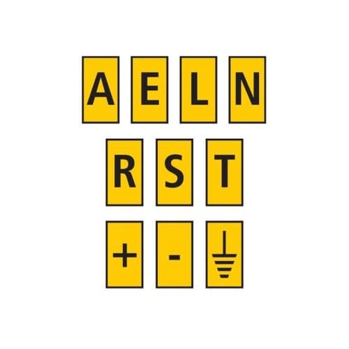 ケーブルマーカークリップ 黄 1袋(10