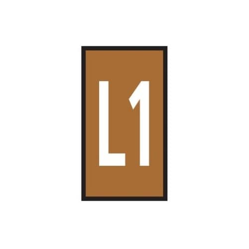 ケーブルマーカークリップ 茶 1袋(50