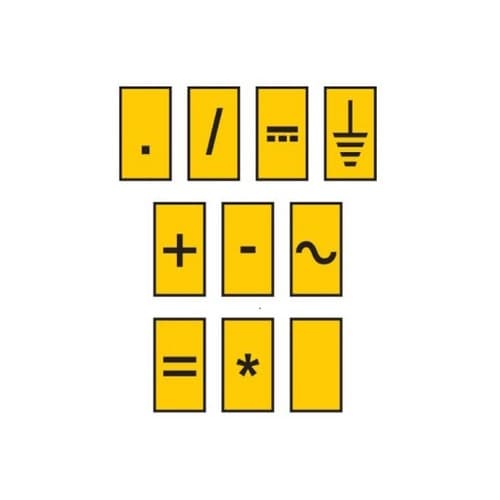 ケーブルマーカークリップ 黄 1袋(10