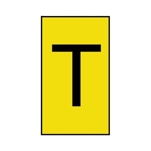 ケーブルマーカー 黄色地に黒 なし 1袋