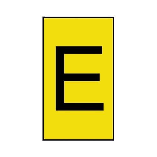 ケーブルマーカー 黄色地に黒 なし 1袋