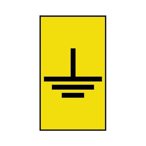 ケーブルマーカー 黄色地に黒 なし 1袋