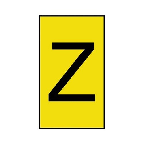 ケーブルマーカー 黄色地に黒 なし 1袋