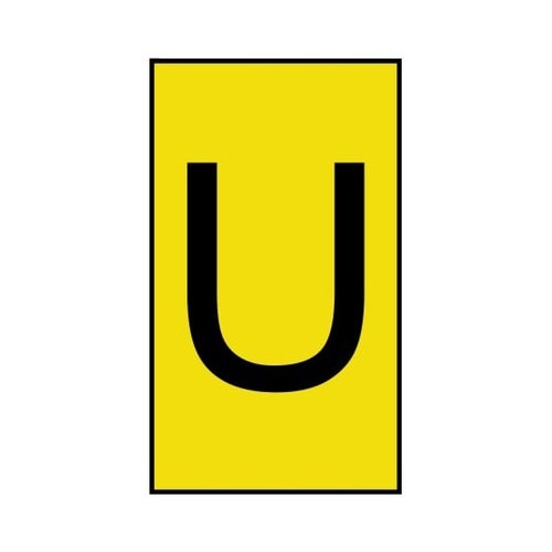 ケーブルマーカー 黄色地に黒 なし 1袋