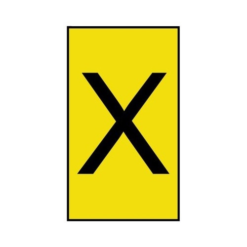 ケーブルマーカー 黄色地に黒 なし 1袋