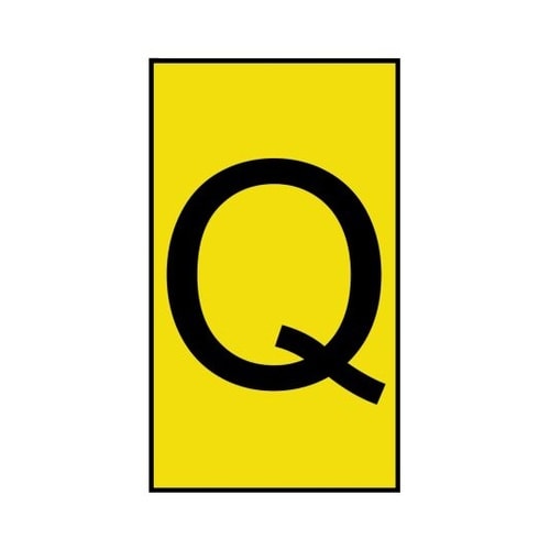 ケーブルマーカー 黄色地に黒 なし 1袋