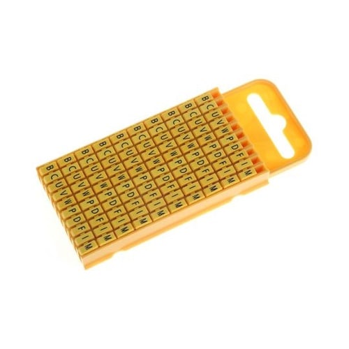 ケーブルマーカー 黄 なし 1袋(100