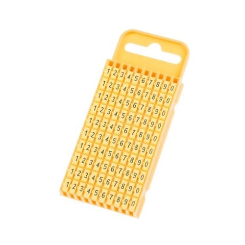 ケーブルマーカー 黄 なし 1袋(100