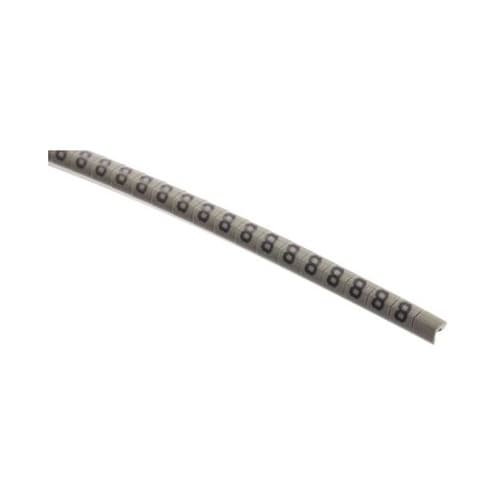 ケーブルマーカー グレー地に黒 なし 1