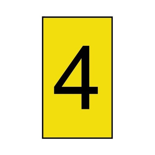 ケーブルマーカー 黄色地に黒 なし 1袋