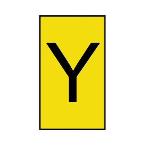 ケーブルマーカー 黄色地に黒 なし 1袋