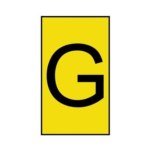 ケーブルマーカー 黄色地に黒 なし 1袋