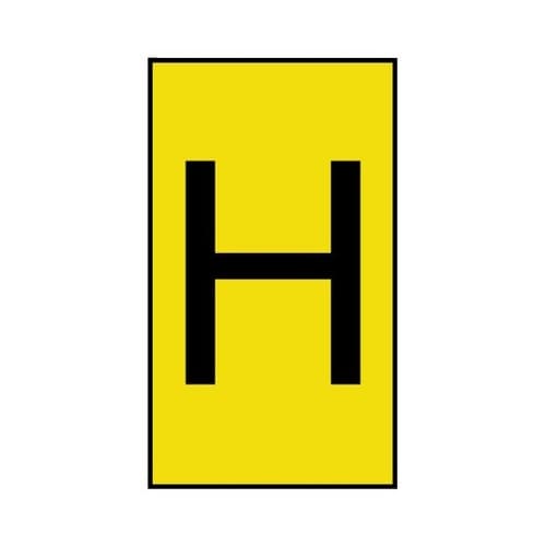 ケーブルマーカー 黄色地に黒 なし 1袋