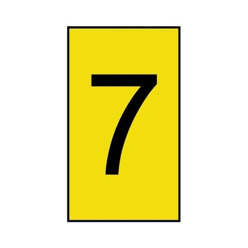 ケーブルマーカー 黄色地に黒 なし 1袋