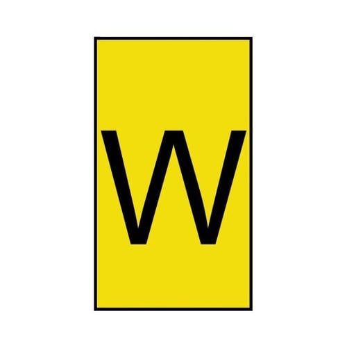 ケーブルマーカー 黄色地に黒 なし 1袋