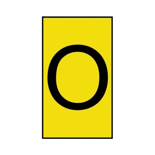 ケーブルマーカー 黄色地に黒 なし 1袋