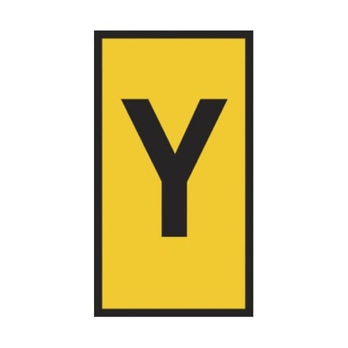 ケーブルマーカー 黄 なし 1袋(100