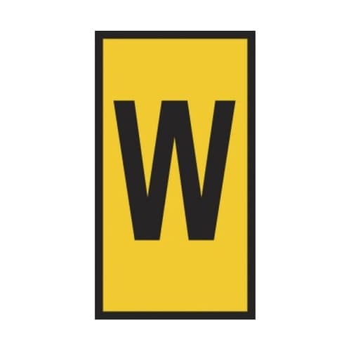 ケーブルマーカー 黄 なし 1袋(100