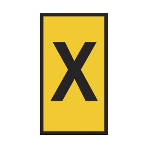 ケーブルマーカー 黄 なし 1袋(100