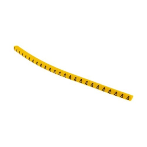 ケーブルマーカー 黄色地に黒 なし 1袋