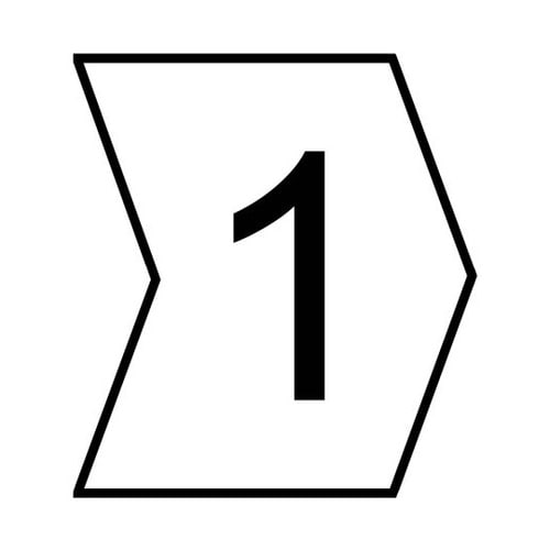 ケーブルマーカー 白地に黒 なし 1袋(