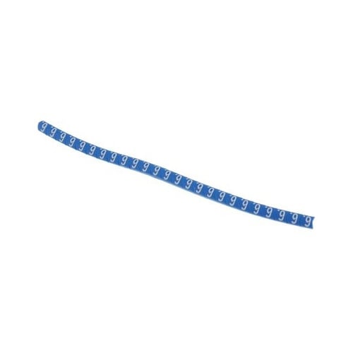 ケーブルマーカー 青地に白 なし 1袋(