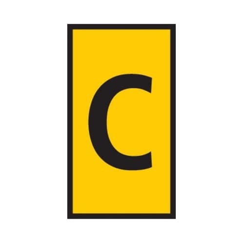 ケーブルマーカアクセサリー 黄色地に黒