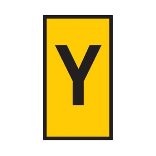 ケーブルマーカアクセサリー 黄色地に黒