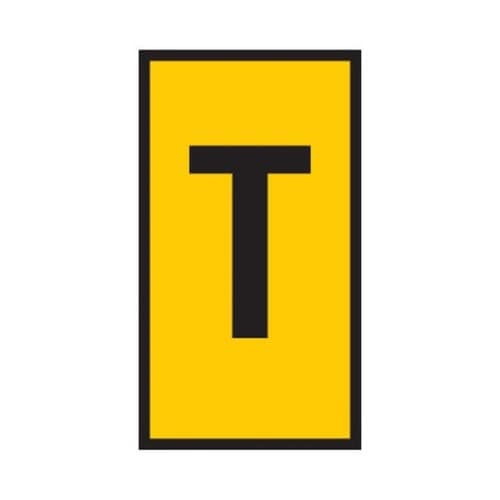 ケーブルマーカアクセサリー 黄色地に黒