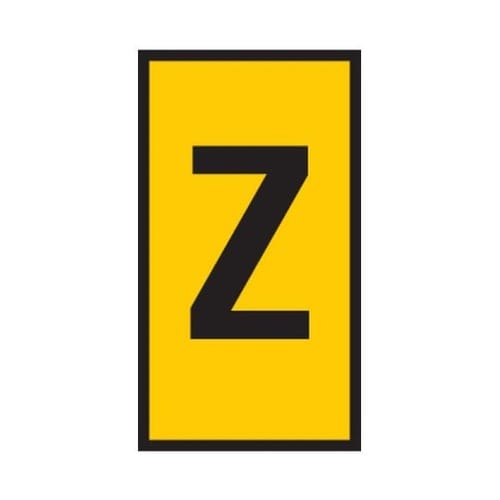 ケーブルマーカアクセサリー 黄色地に黒