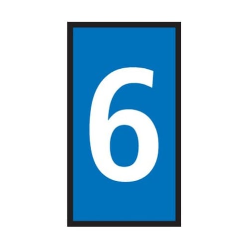 ケーブルマーカアクセサリー 青地に白 1