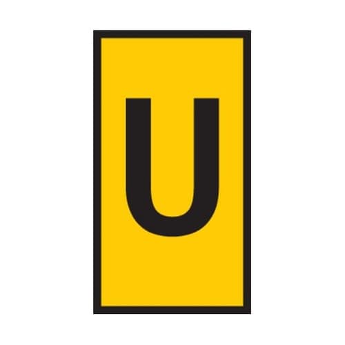 ケーブルマーカアクセサリー 黄色地に黒