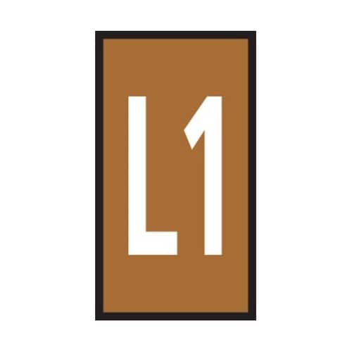 ケーブルマーカー 茶 1袋(1000個入