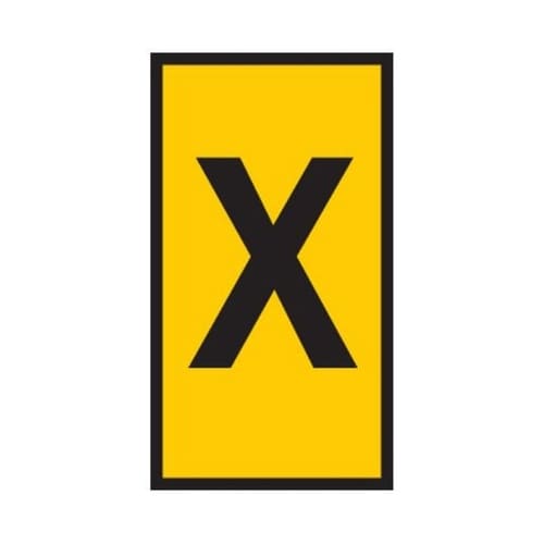 ケーブルマーカアクセサリー 黄色地に黒