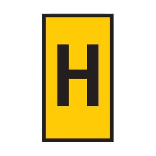 ケーブルマーカアクセサリー 黄色地に黒