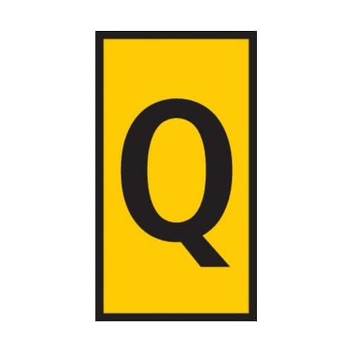 ケーブルマーカアクセサリー 黄色地に黒