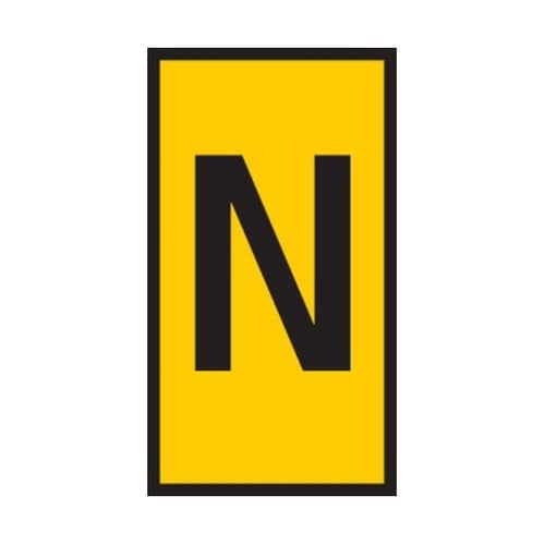 ケーブルマーカー 黄 1袋(1000個入