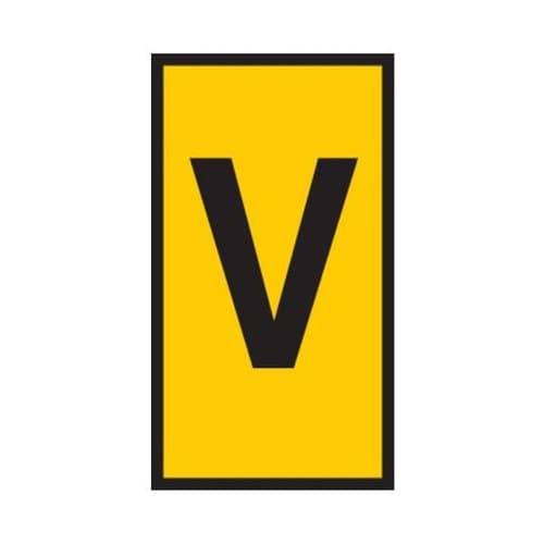 ケーブルマーカアクセサリー 黄色地に黒