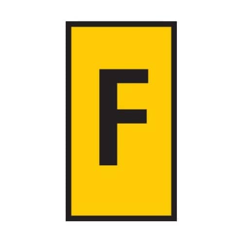 ケーブルマーカアクセサリー 黄色地に黒