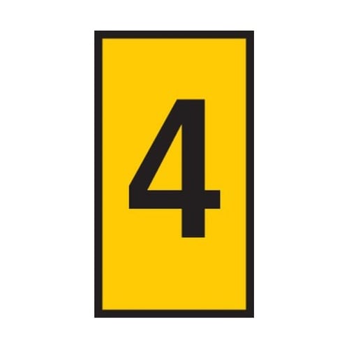 ケーブルマーカアクセサリー 黄色地に黒