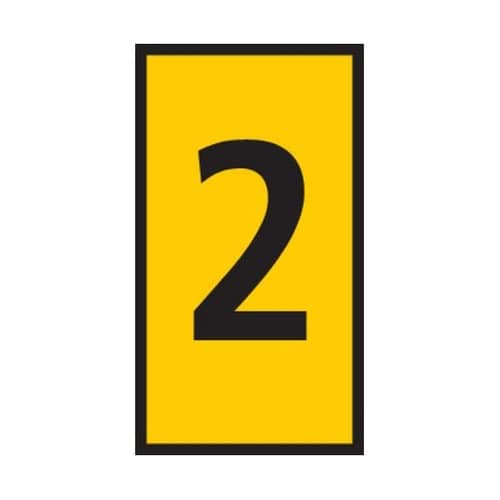 ケーブルマーカアクセサリー 黄色地に黒