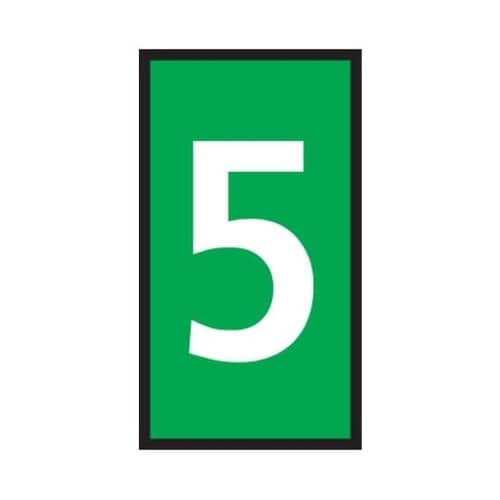 ケーブルマーカアクセサリー 緑地に白 1