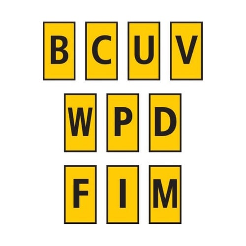 ケーブルマーカー 黄 1袋(1000個入