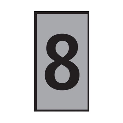 ケーブルマーカアクセサリー グレー地に黒