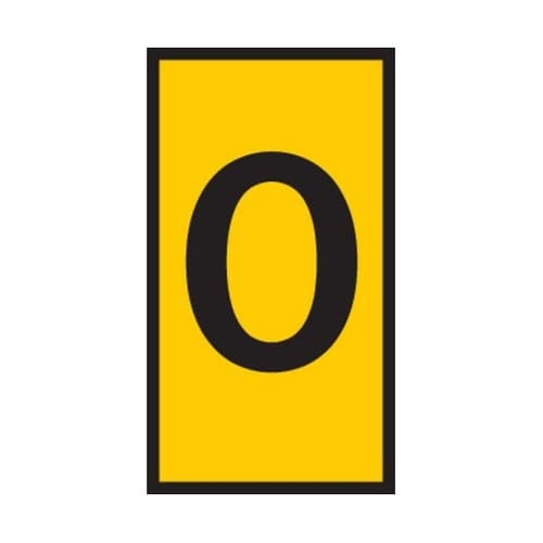 ケーブルマーカアクセサリー 黄色地に黒