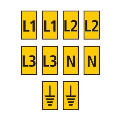 ケーブルマーカー 黄 1袋(1000個入